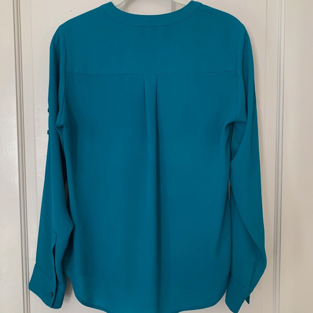 Express Turquoise Work Top - Picture 2 of 3